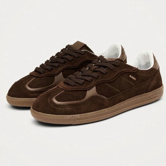 ALOHAS Shoes - Alohas Rife Chocolate Brown Suede Leather Sneakers